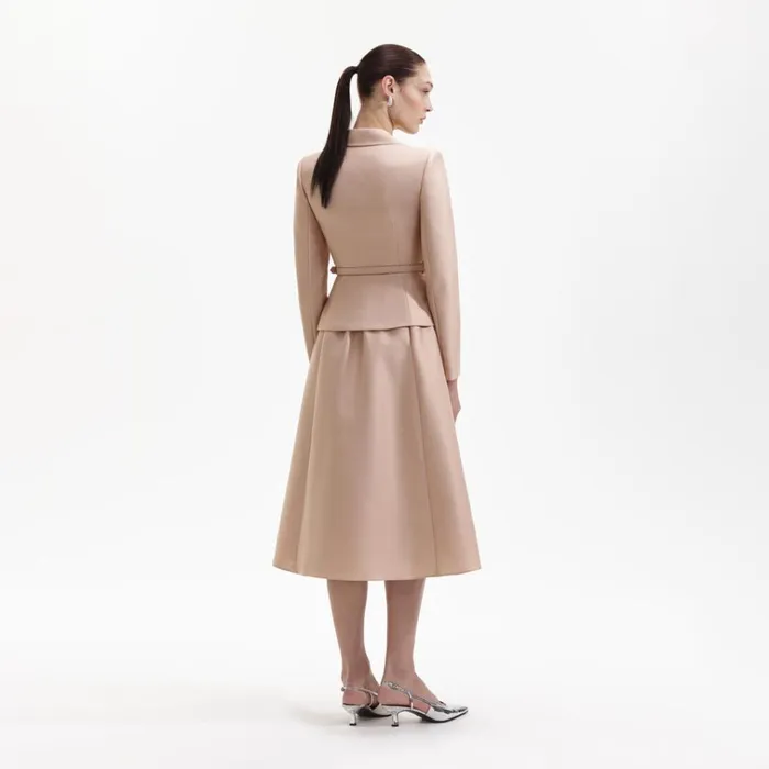 Self Portrait Dresses Tailored Taffeta Midi Dress 8211 Women Self Portrait Dresses Tailored Taffeta Midi Dress 8211 Women