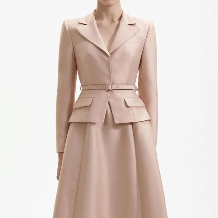 Self Portrait Dresses Tailored Taffeta Midi Dress 8211 Women Self Portrait Dresses Tailored Taffeta Midi Dress 8211 Women