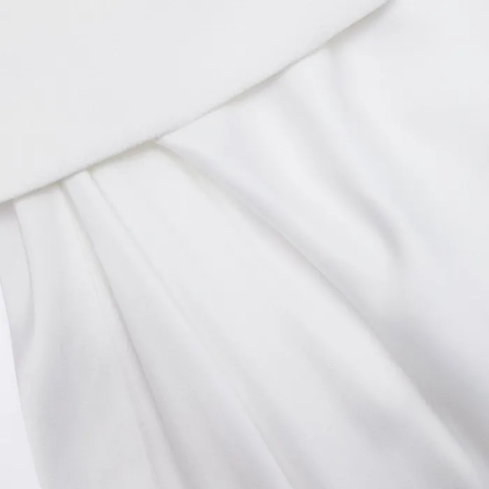 Self Portrait Dresses White Crepe Tailored Maxi Dress 8211 Women Self Portrait Dresses White Crepe Tailored Maxi Dress 8211 Women