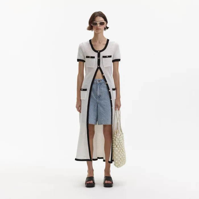 Self Portrait Dresses White Crochet Midi Dress 8211 Women