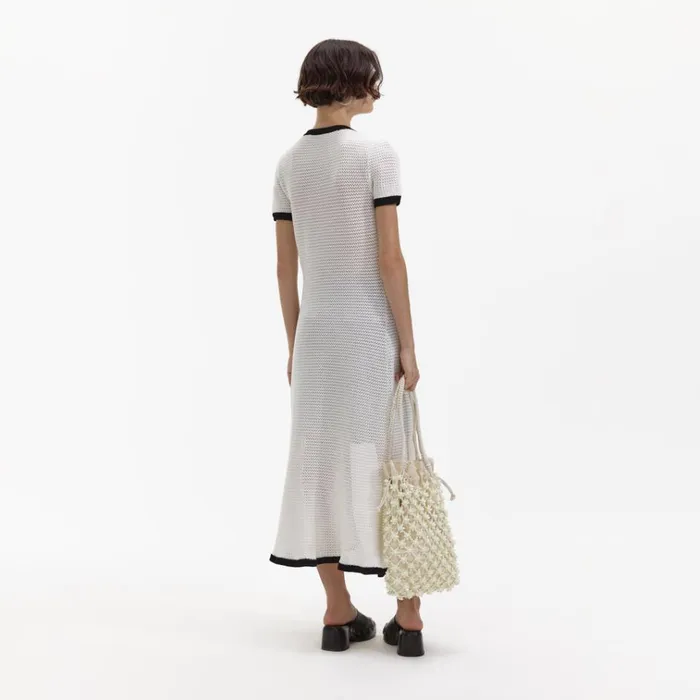 Self Portrait Dresses White Crochet Midi Dress 8211 Women Self Portrait Dresses White Crochet Midi Dress 8211 Women