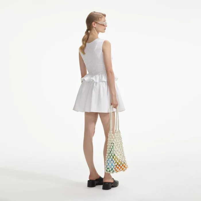 Self Portrait Dresses White Lace Panel Mini Dress 8211 Women Self Portrait Dresses White Lace Panel Mini Dress 8211 Women
