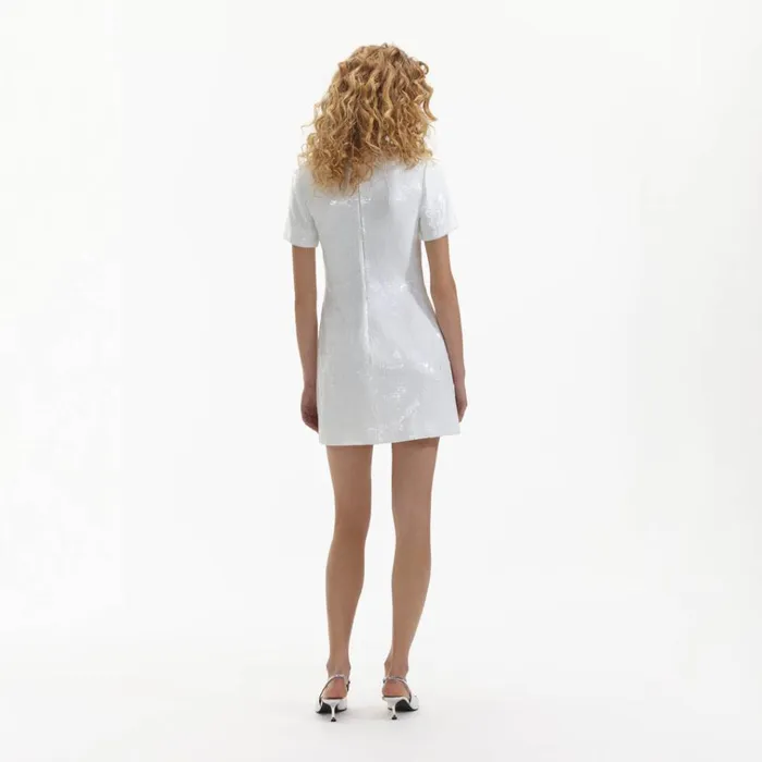 Self Portrait Dresses White Sequin Mini Dress 8211 Women Self Portrait Dresses White Sequin Mini Dress 8211 Women