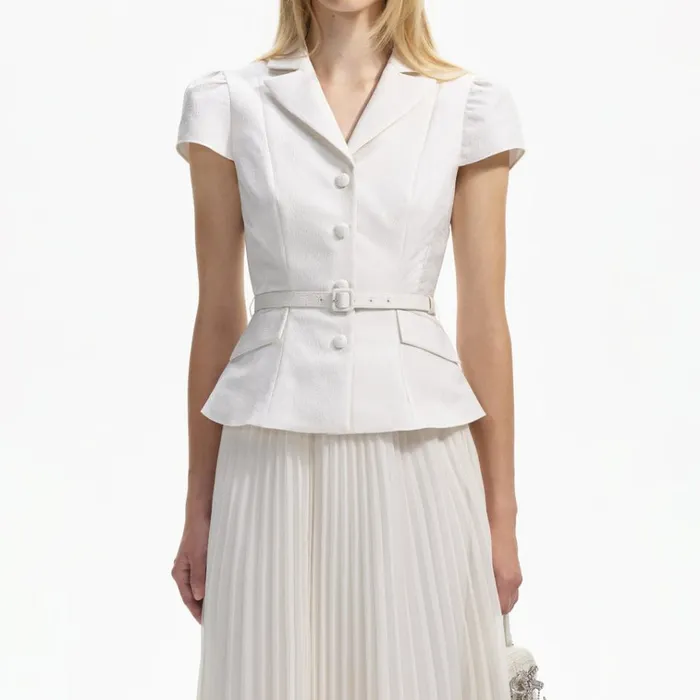 Self Portrait Dresses White Textured Midi Dress 8211 Women Self Portrait Dresses White Textured Midi Dress 8211 Women