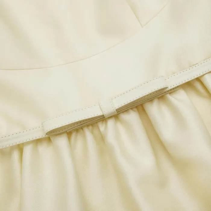 Self Portrait Dresses Yellow Taffeta Midi Dress 8211 Women Self Portrait Dresses Yellow Taffeta Midi Dress 8211 Women