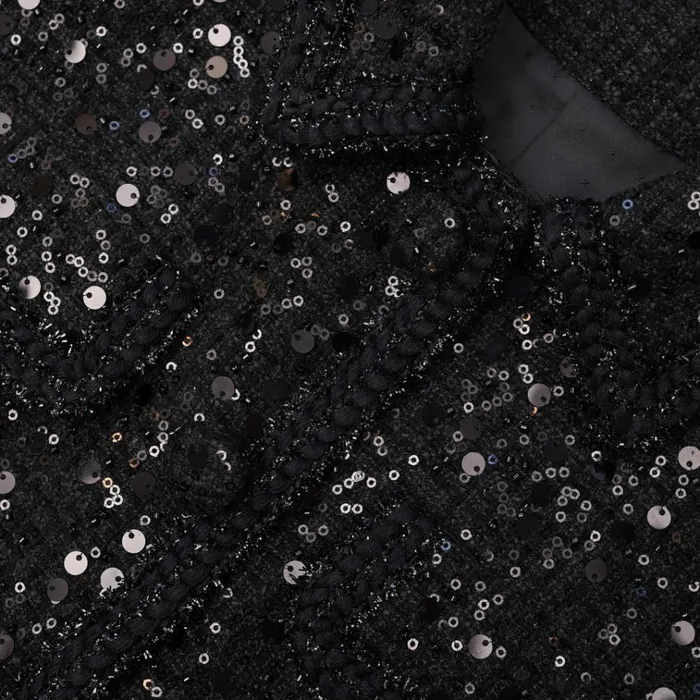 Self Portrait Exclusives Black Sequin Boucle Mini Dress 8211 Women Self Portrait Exclusives Black Sequin Boucle Mini Dress 8211 Women