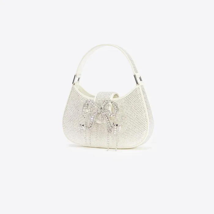 Self Portrait Exclusives Champagne Rhinestone Mini Crescent Bag 8211 Women Self Portrait Exclusives Champagne Rhinestone Mini Crescent Bag 8211 Women