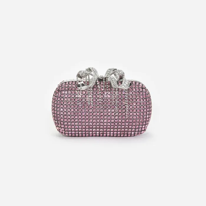 Self Portrait Exclusives Pink Chainmail Clutch Bag 8211 Women