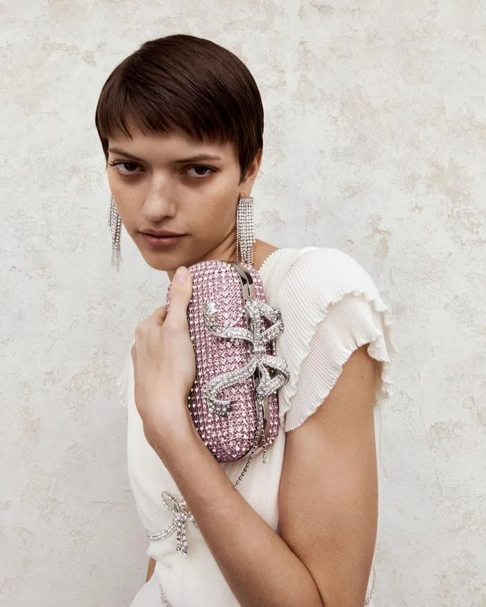 Self Portrait Exclusives Pink Chainmail Clutch Bag 8211 Women Self Portrait Exclusives Pink Chainmail Clutch Bag 8211 Women