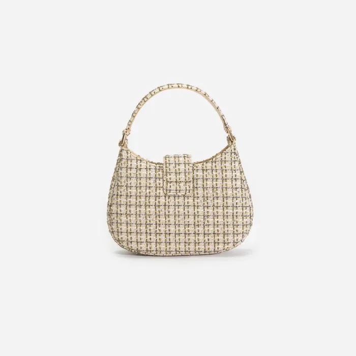 Self Portrait Icons Gold Boucle Crescent Bag 8211 Women Self Portrait Icons Gold Boucle Crescent Bag 8211 Women