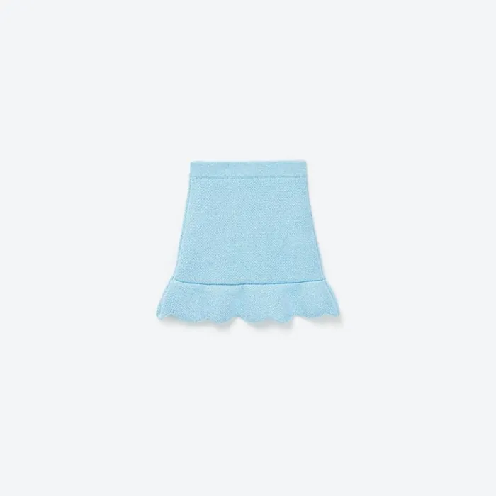 Self Portrait Knitwear Blue Sequin Knit Skirt 8211 Kids Self Portrait Knitwear Blue Sequin Knit Skirt 8211 Kids
