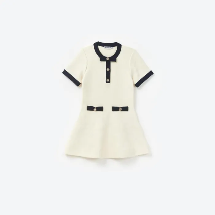 Self Portrait Knitwear Cream Knit Dress 8211 Kids