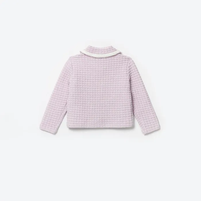 Self Portrait Knitwear Lilac Knit Cardigan 8211 Kids Self Portrait Knitwear Lilac Knit Cardigan 8211 Kids