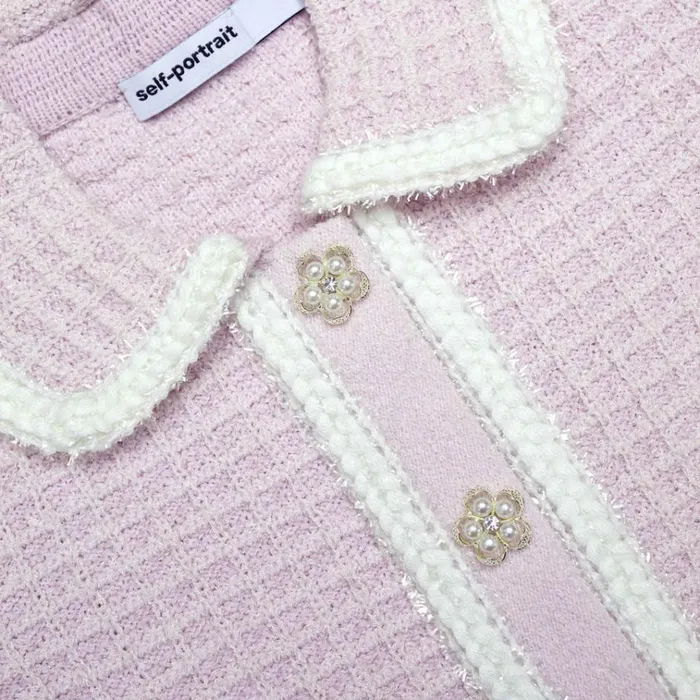 Self Portrait Knitwear Lilac Knit Cardigan 8211 Kids Self Portrait Knitwear Lilac Knit Cardigan 8211 Kids