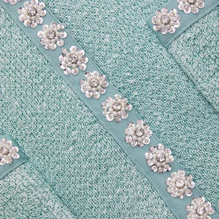 Self Portrait Knitwear Mint Sequin Knit Cardigan 8211 Women Self Portrait Knitwear Mint Sequin Knit Cardigan 8211 Women