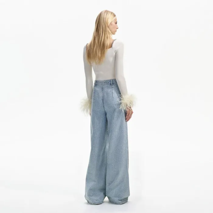 Self Portrait Knitwear Off White Knit Feather Top 8211 Women Self Portrait Knitwear Off White Knit Feather Top 8211 Women