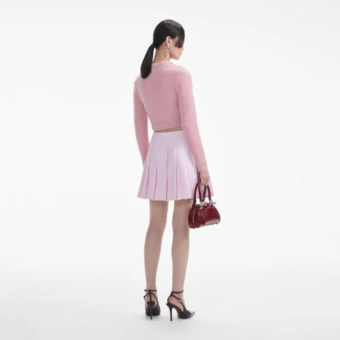 Self Portrait Knitwear Pink Embellished Cardigan 8211 Women Self Portrait Knitwear Pink Embellished Cardigan 8211 Women