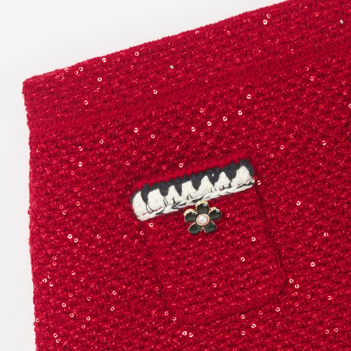 Self Portrait Knitwear Red Knit Skirt 8211 Kids Self Portrait Knitwear Red Knit Skirt 8211 Kids
