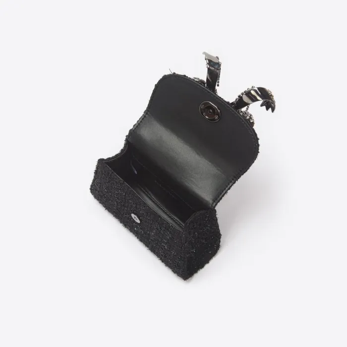 Self Portrait Micro Black Boucle Micro Bow Bag 8211 Women Self Portrait Micro Black Boucle Micro Bow Bag 8211 Women