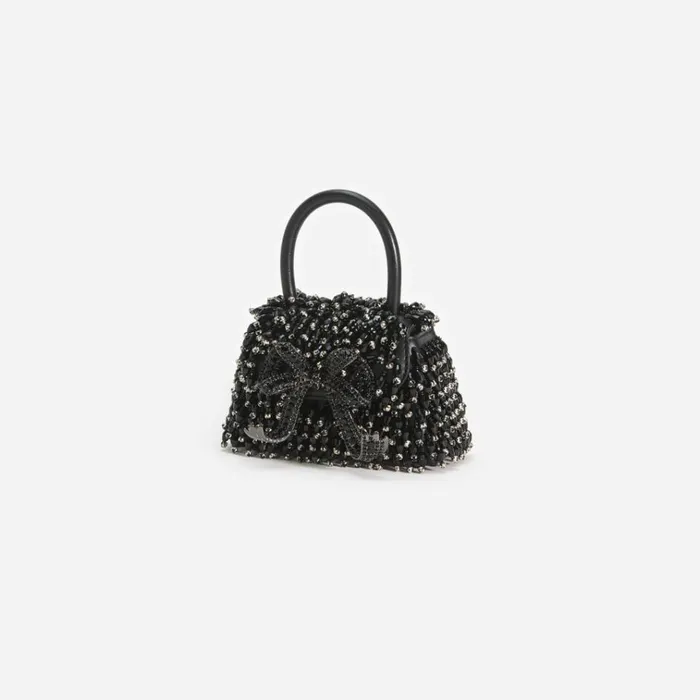 Self Portrait Micro Black Embellished Micro Bow Bag 8211 Women Self Portrait Micro Black Embellished Micro Bow Bag 8211 Women