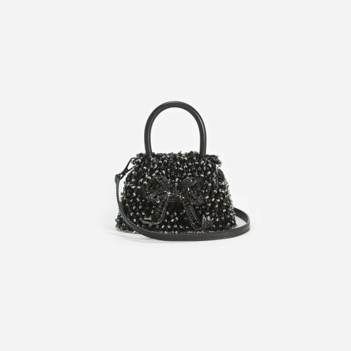 Self Portrait Micro Black Embellished Micro Bow Bag 8211 Women Self Portrait Micro Black Embellished Micro Bow Bag 8211 Women