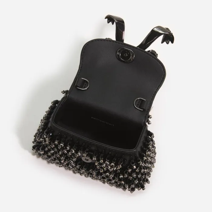 Self Portrait Micro Black Embellished Micro Bow Bag 8211 Women Self Portrait Micro Black Embellished Micro Bow Bag 8211 Women