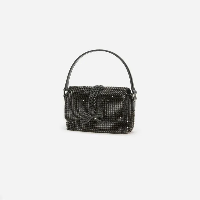 Self Portrait Micro Black Rhinestone Chainmail Micro Bag 8211 Women Self Portrait Micro Black Rhinestone Chainmail Micro Bag 8211 Women
