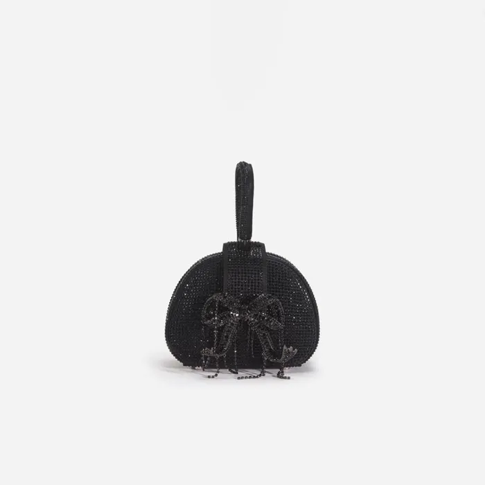Self Portrait Micro Black Rhinestone Top Handle Micro Bag 8211 Women