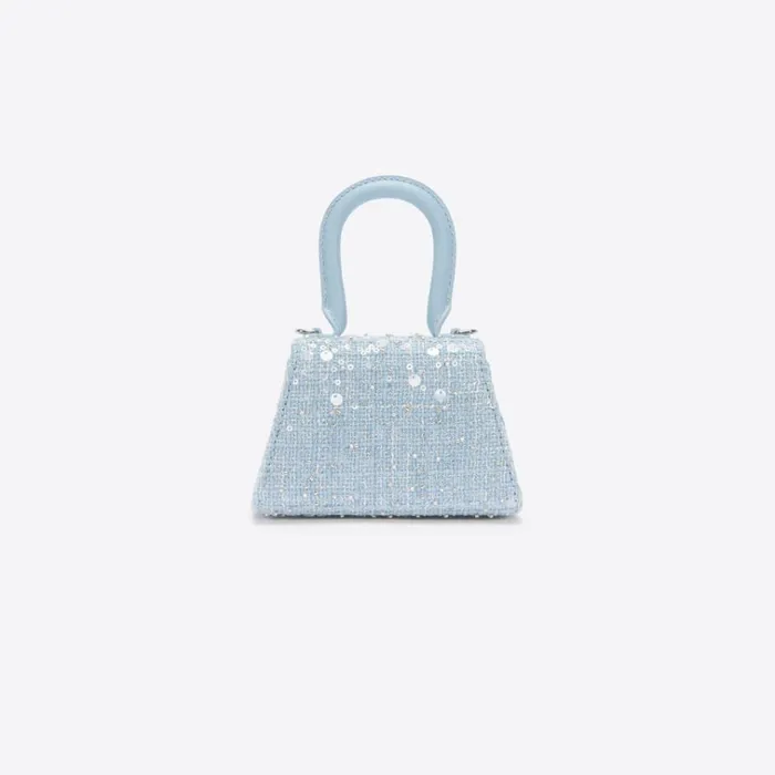 Self Portrait Micro Blue Boucle Micro Bow Bag 8211 Women Self Portrait Micro Blue Boucle Micro Bow Bag 8211 Women