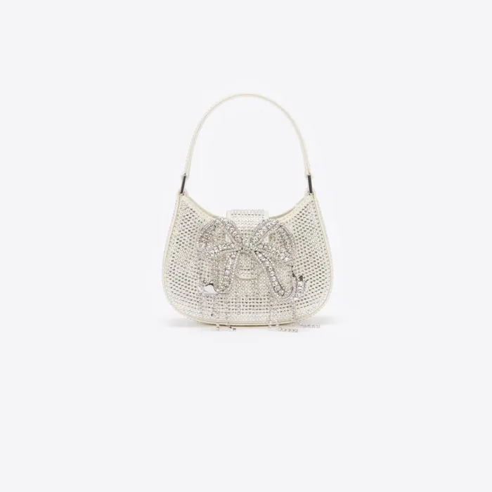 Self Portrait Micro Champagne Rhinestone Micro Crescent Bag 8211 Women