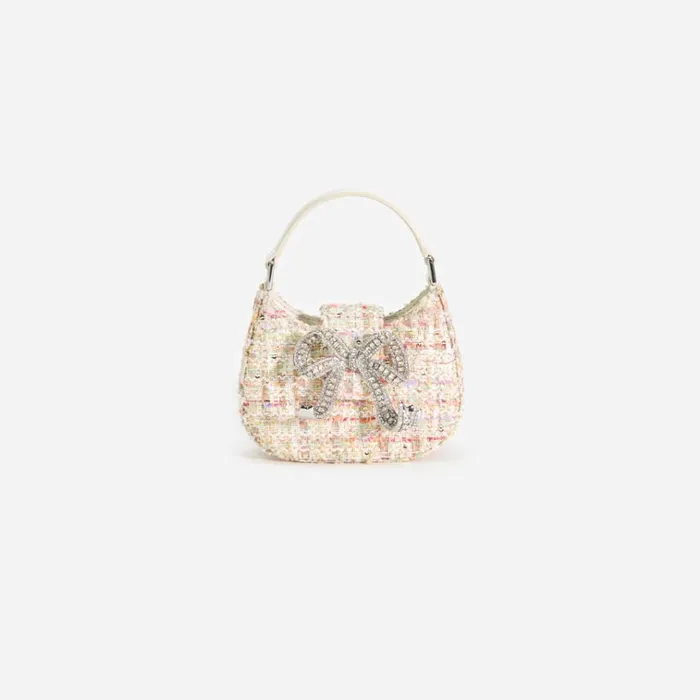 Self Portrait Micro Cream Boucle Micro Bag 8211 Women