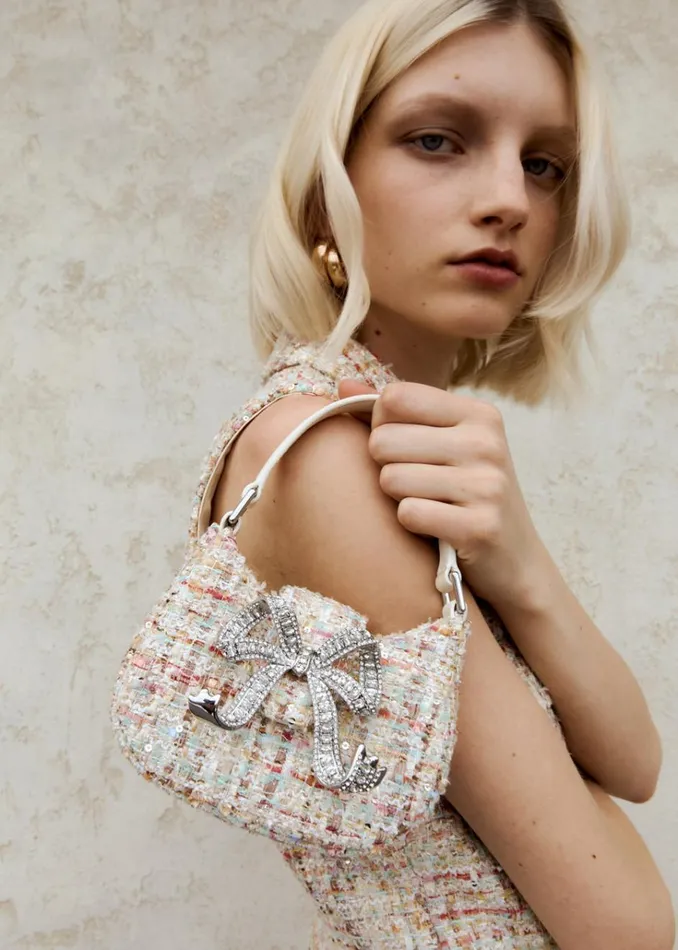 Self Portrait Micro Cream Boucle Micro Bag 8211 Women Self Portrait Micro Cream Boucle Micro Bag 8211 Women