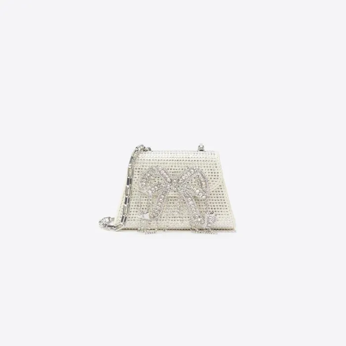 Self Portrait Micro Cream Rhinestone Micro Bow Bag 8211 Women