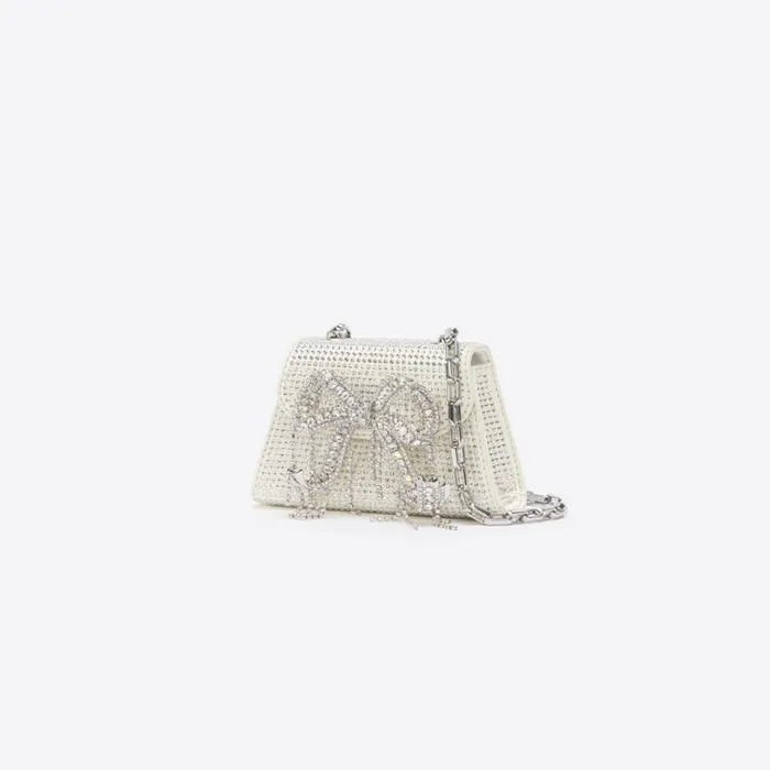 Self Portrait Micro Cream Rhinestone Micro Bow Bag 8211 Women Self Portrait Micro Cream Rhinestone Micro Bow Bag 8211 Women