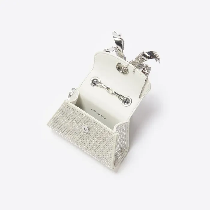 Self Portrait Micro Cream Rhinestone Micro Bow Bag 8211 Women Self Portrait Micro Cream Rhinestone Micro Bow Bag 8211 Women