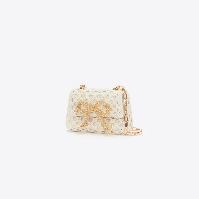 Self Portrait Micro Cream Woven Leather Micro Bag 8211 Women Self Portrait Micro Cream Woven Leather Micro Bag 8211 Women