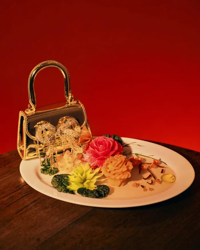 Self Portrait Micro Gold Metallic Micro Bow Bag 8211 Women Self Portrait Micro Gold Metallic Micro Bow Bag 8211 Women