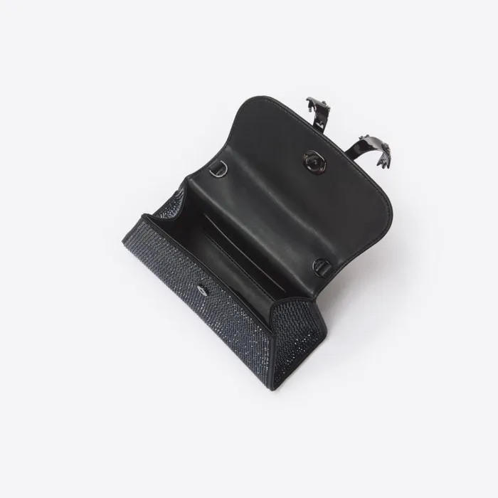 Self Portrait Mini Black Rhinestone Mini Bow Bag 8211 Women Self Portrait Mini Black Rhinestone Mini Bow Bag 8211 Women
