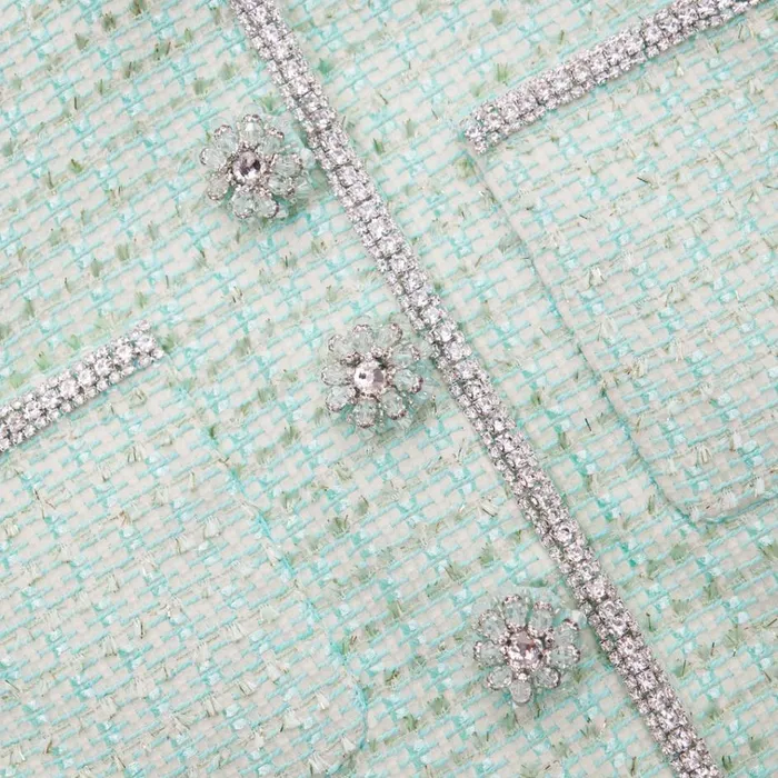 Self Portrait Outerwear Mint Boucle Jacket 8211 Women Self Portrait Outerwear Mint Boucle Jacket 8211 Women