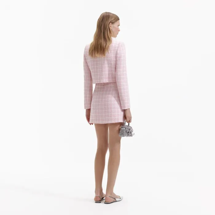 Self Portrait Outerwear Pink Boucle Collar Jacket 8211 Women Self Portrait Outerwear Pink Boucle Collar Jacket 8211 Women
