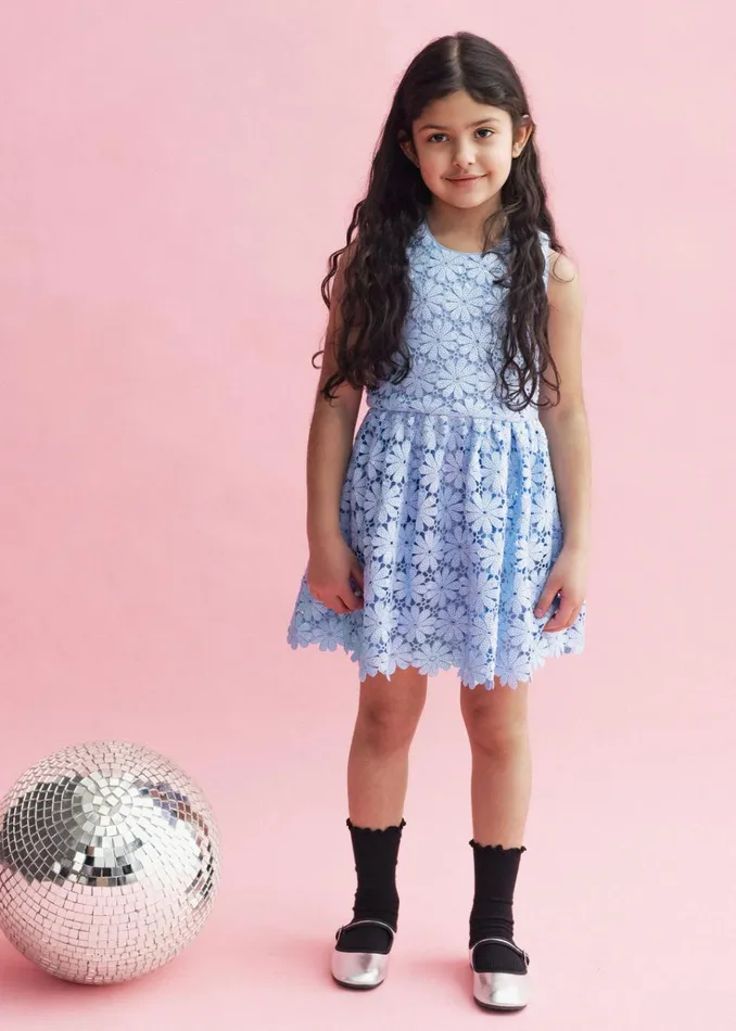 Self Portrait Party Dresses Blue Sequin Guipure Dress 8211 Kids Self Portrait Party Dresses Blue Sequin Guipure Dress 8211 Kids