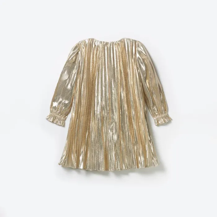 Self Portrait Party Dresses Gold Metallic Mini Dress 8211 Kids