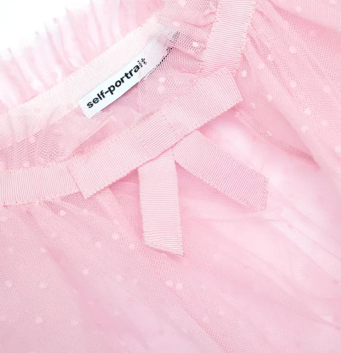 Self Portrait Party Dresses Pink Mesh Dot Cape 8211 Kids Self Portrait Party Dresses Pink Mesh Dot Cape 8211 Kids