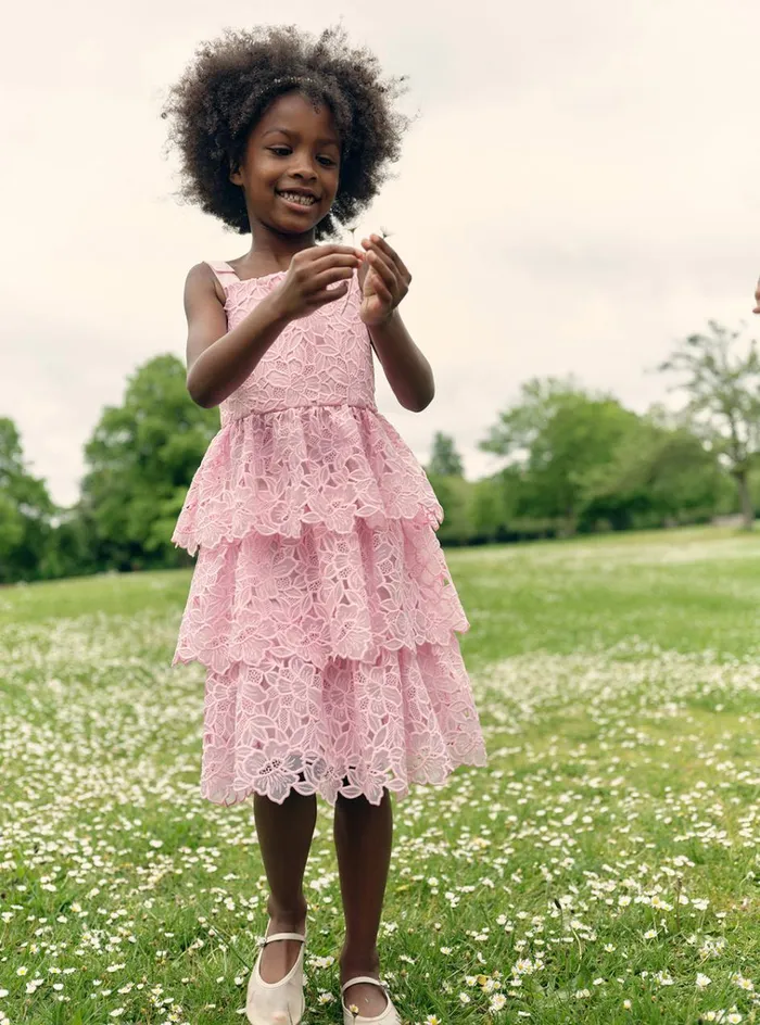 Self Portrait Party Dresses Pink Organza Lace Midi Dress 8211 Kids Self Portrait Party Dresses Pink Organza Lace Midi Dress 8211 Kids