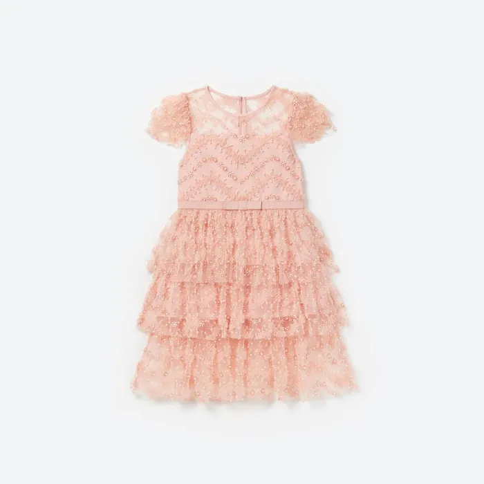 Self Portrait Party Dresses Pink Tiered Sequin Dress 8211 Kids