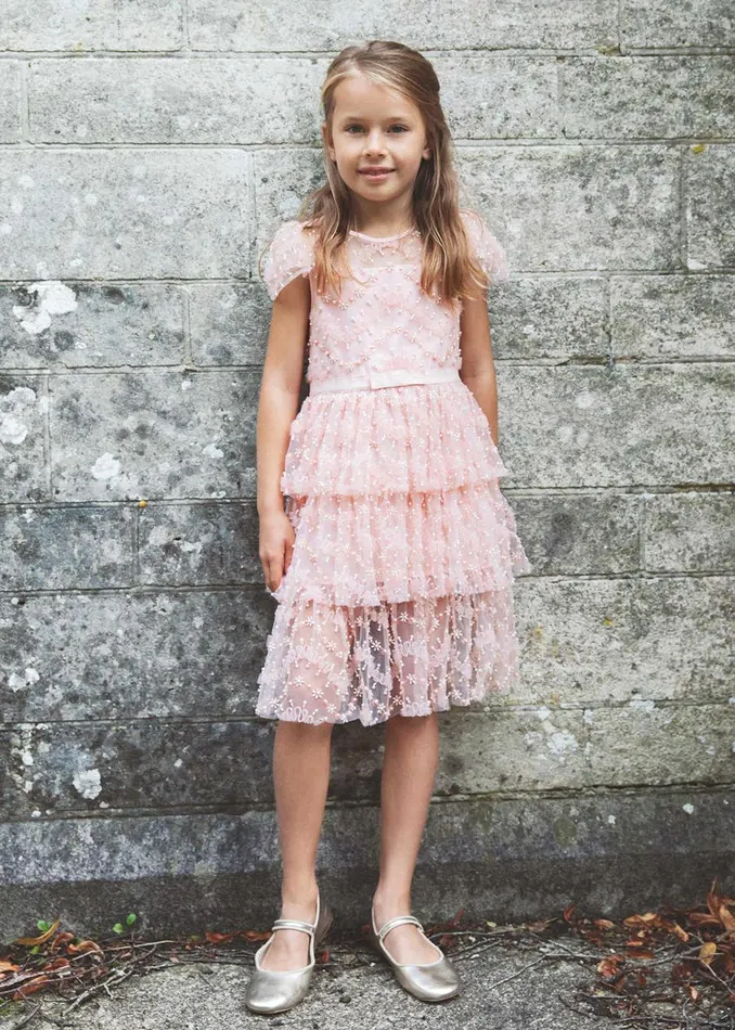 Self Portrait Party Dresses Pink Tiered Sequin Dress 8211 Kids Self Portrait Party Dresses Pink Tiered Sequin Dress 8211 Kids
