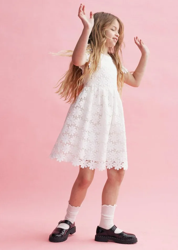 Self Portrait Party Dresses White Sequin Guipure Dress 8211 Kids Self Portrait Party Dresses White Sequin Guipure Dress 8211 Kids