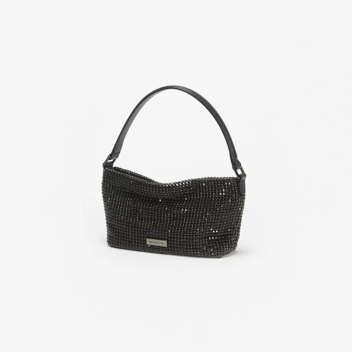Self Portrait Shoulder Bags Black Diamante Small Hobo Bag 8211 Women Self Portrait Shoulder Bags Black Diamante Small Hobo Bag 8211 Women