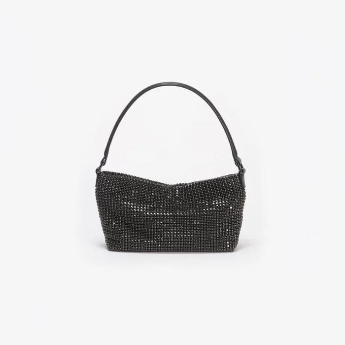 Self Portrait Shoulder Bags Black Diamante Small Hobo Bag 8211 Women Self Portrait Shoulder Bags Black Diamante Small Hobo Bag 8211 Women