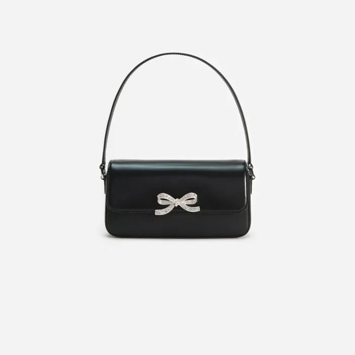 Self Portrait Shoulder Bags Black Leather Baguette Bag 8211 Women
